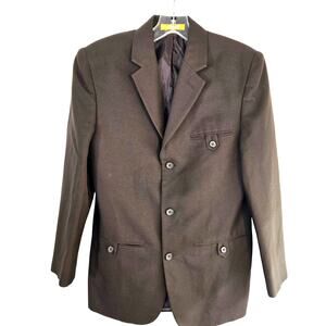 Young Kings Boys Blazer 14R 14 Regular Brown Sport Coat Suit Jacket 3 Buttons
